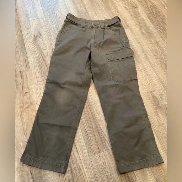Duluth Trading Gray Cargo Carpenter Pants Mens Size 32x30 - Picture 2 of 6